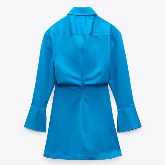 *Stunning Zara electric blue shirt dress - Picture 6 of 8